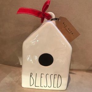 Rae Dunn blesses birdhouse
